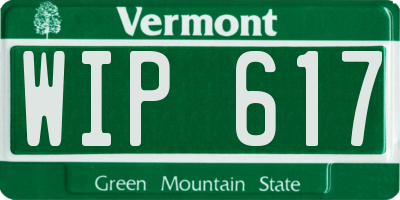 VT license plate WIP617