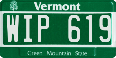 VT license plate WIP619