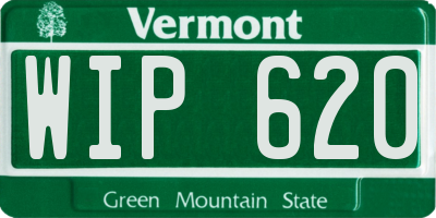 VT license plate WIP620