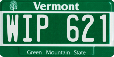 VT license plate WIP621