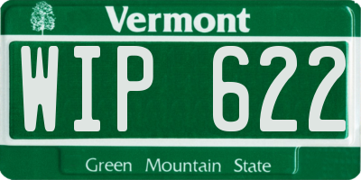 VT license plate WIP622