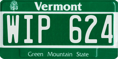 VT license plate WIP624