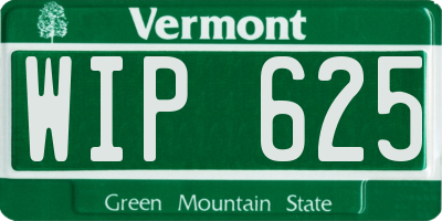 VT license plate WIP625