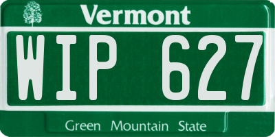 VT license plate WIP627