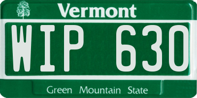 VT license plate WIP630