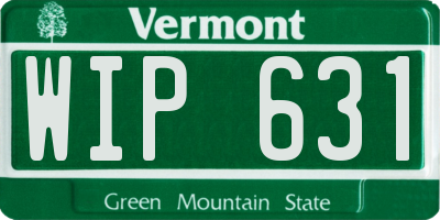 VT license plate WIP631