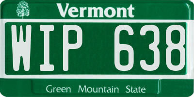 VT license plate WIP638