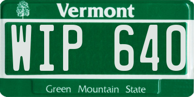 VT license plate WIP640
