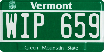 VT license plate WIP659