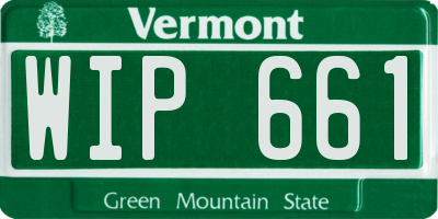 VT license plate WIP661