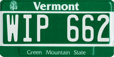 VT license plate WIP662