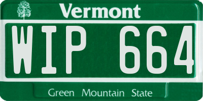 VT license plate WIP664