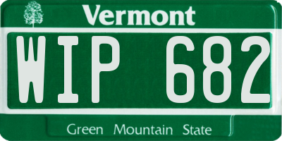 VT license plate WIP682