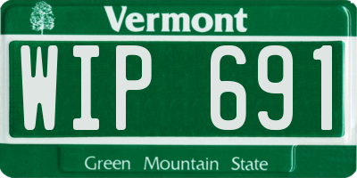 VT license plate WIP691