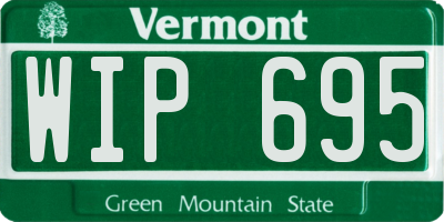 VT license plate WIP695