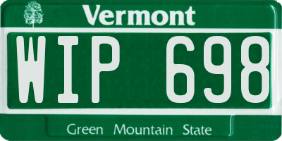 VT license plate WIP698