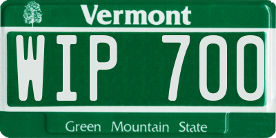 VT license plate WIP700