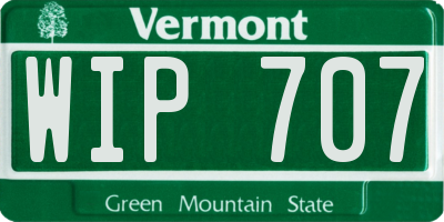 VT license plate WIP707
