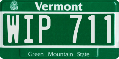 VT license plate WIP711