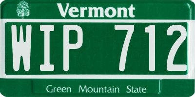 VT license plate WIP712