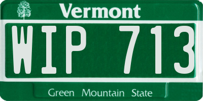 VT license plate WIP713