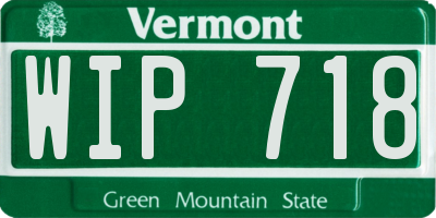 VT license plate WIP718