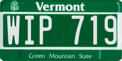 VT license plate WIP719