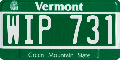 VT license plate WIP731