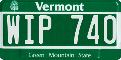 VT license plate WIP740