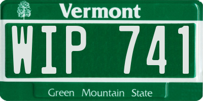 VT license plate WIP741