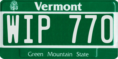 VT license plate WIP770
