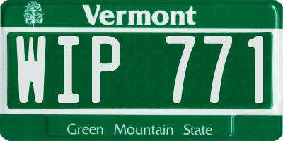 VT license plate WIP771