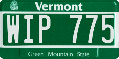 VT license plate WIP775