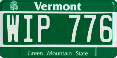 VT license plate WIP776