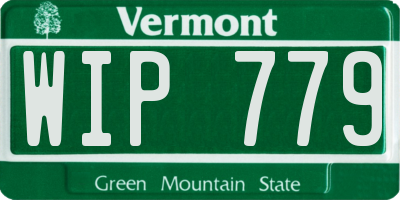 VT license plate WIP779