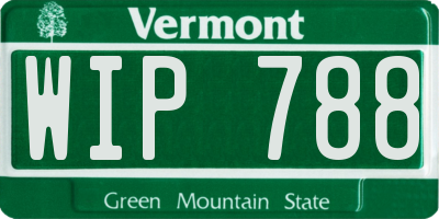VT license plate WIP788