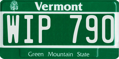 VT license plate WIP790