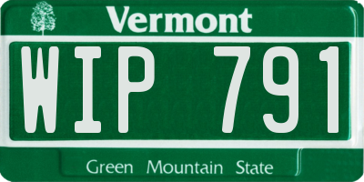 VT license plate WIP791