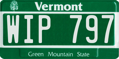 VT license plate WIP797
