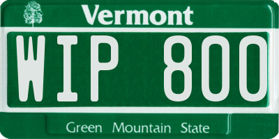 VT license plate WIP800