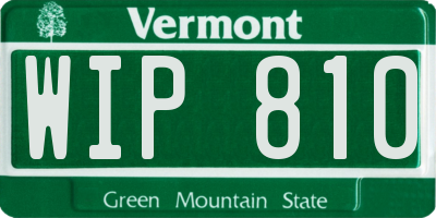 VT license plate WIP810