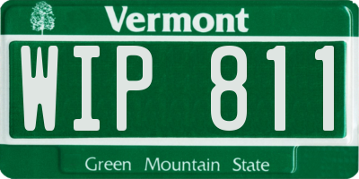 VT license plate WIP811