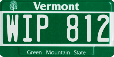 VT license plate WIP812