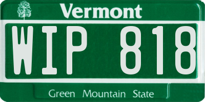 VT license plate WIP818
