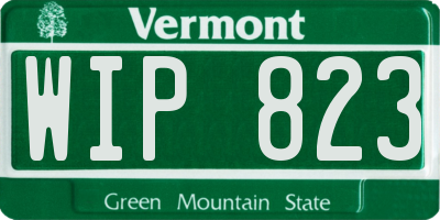 VT license plate WIP823