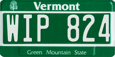 VT license plate WIP824