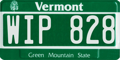 VT license plate WIP828
