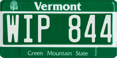 VT license plate WIP844