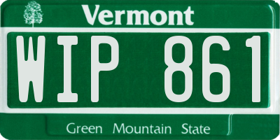 VT license plate WIP861