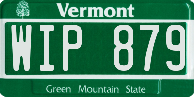 VT license plate WIP879